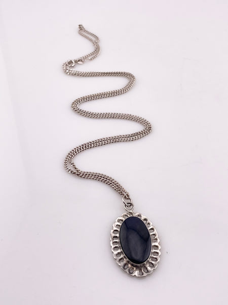 sterling silver 23-1/2" labradorite necklace