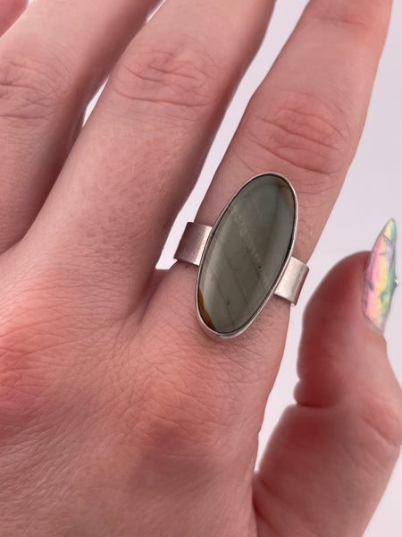 size 7.75 sterling silver jasper ring