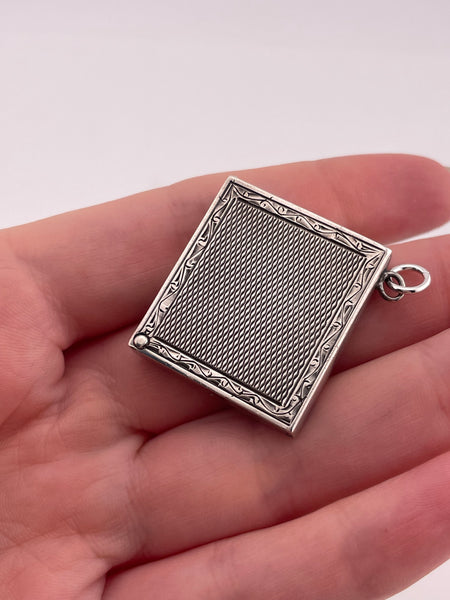 830 silver stamp holder pendant