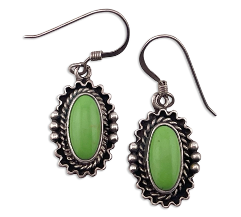 sterling silver gaspeite hook dangle earrings