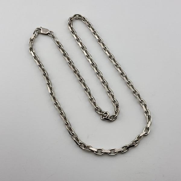 20-1/2" sterling silver chain necklace