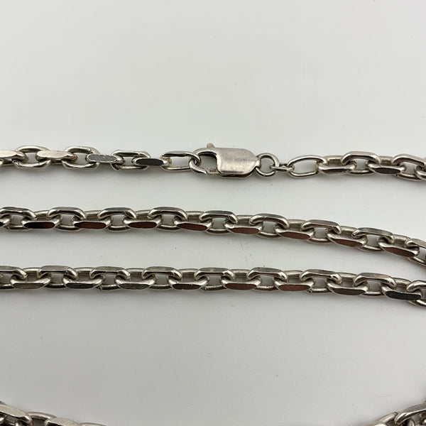 20-1/2" sterling silver chain necklace