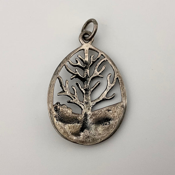 sterling silver tree pendant