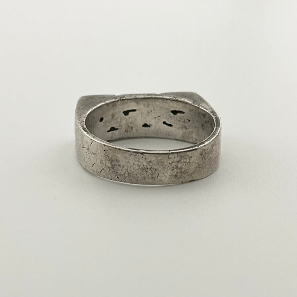 size 7.25 sterling silver PSS initials ring