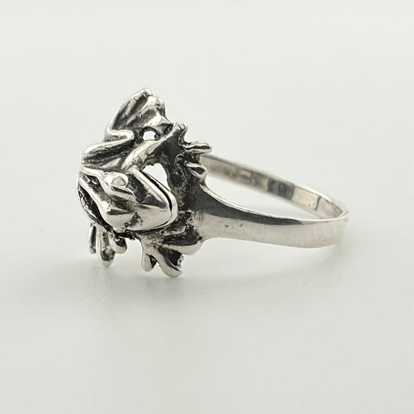 size 9.5 sterling silver frog ring