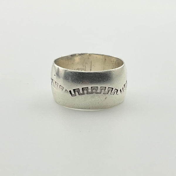 size 6.25 sterling silver stamped band ring