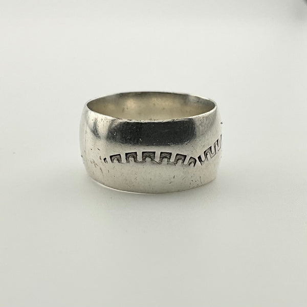 size 6.25 sterling silver stamped band ring