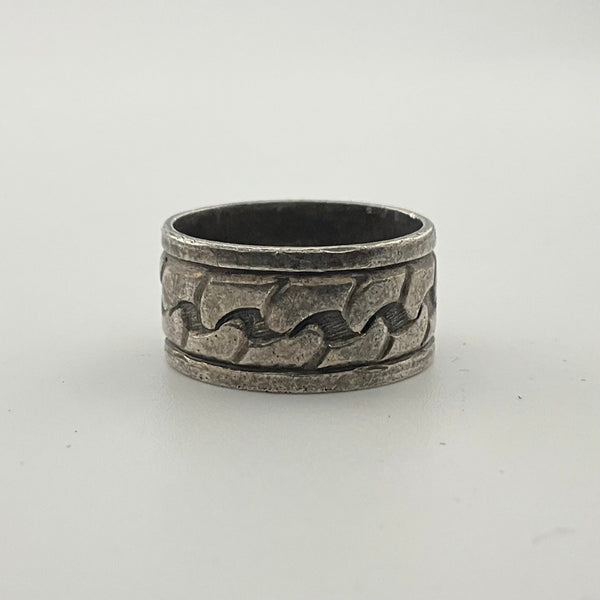 size 6.75 sterling silver stoneless band ring