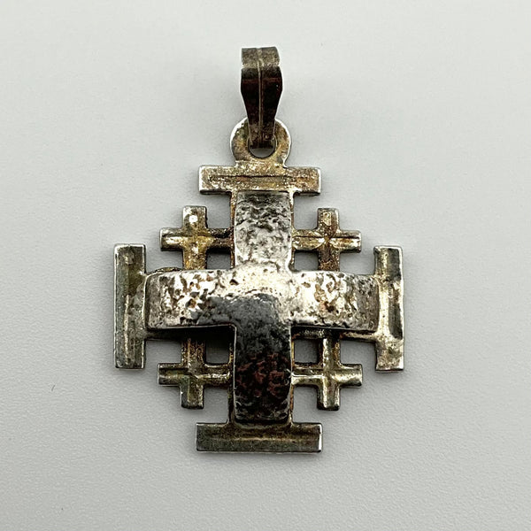 sterling silver Jerusalem cross pendant