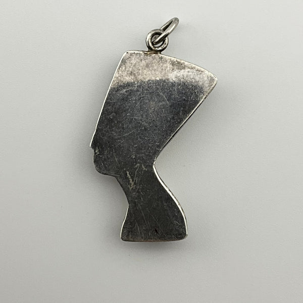 sterling silver Nefertiti malachite pendant