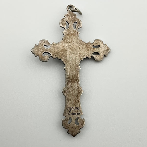 sterling silver crucifix Jesus Christ cross pendant
