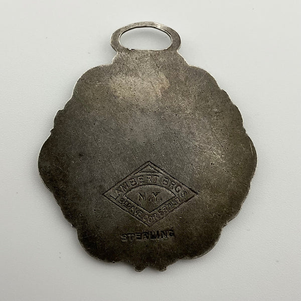 sterling silver antique 1913 Sunday World Field Days school medal pendant