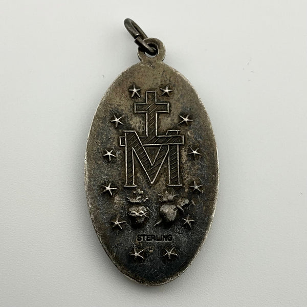 sterling silver St. Mary pendant