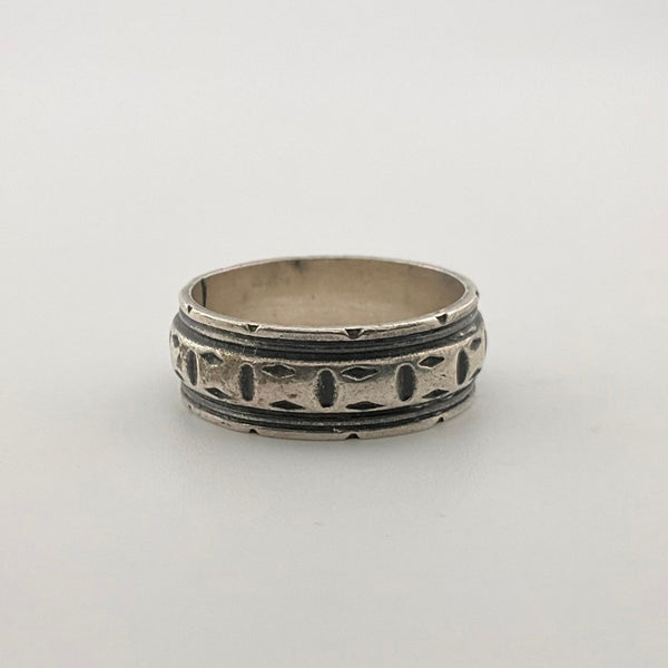 size 9.75 sterling silver textured band ring