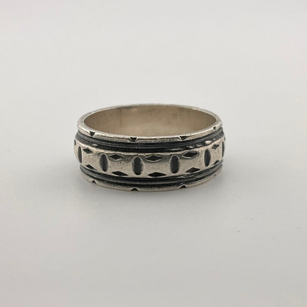size 9.75 sterling silver textured band ring