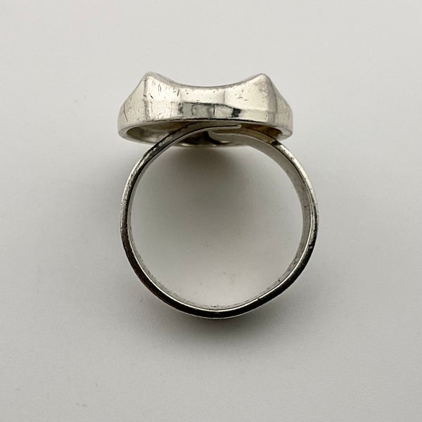 size 8-8.5 adjustable sterling silver modern stoneless ring