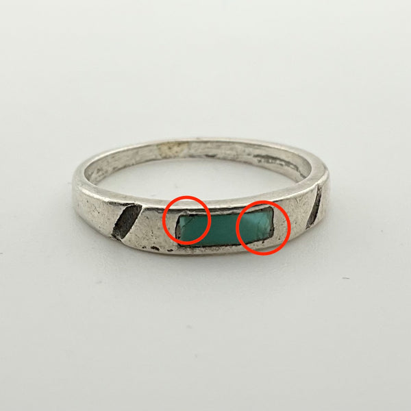 size 6.5 sterling silver turquoise ring ***AS IS***
