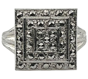 size 6.5 sterling silver marcasite ring