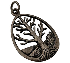 sterling silver tree pendant