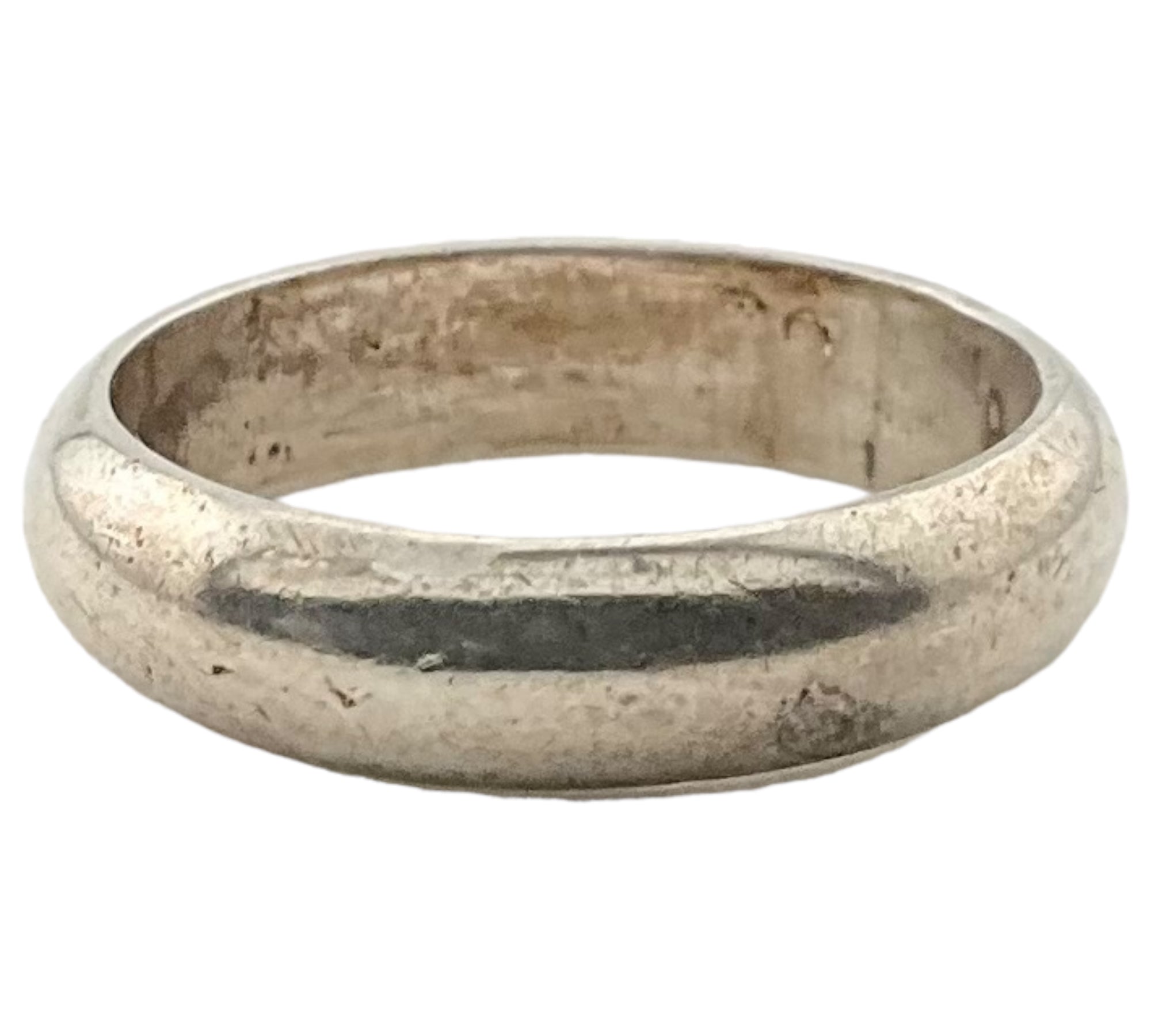 size 8 sterling silver plain basic band ring