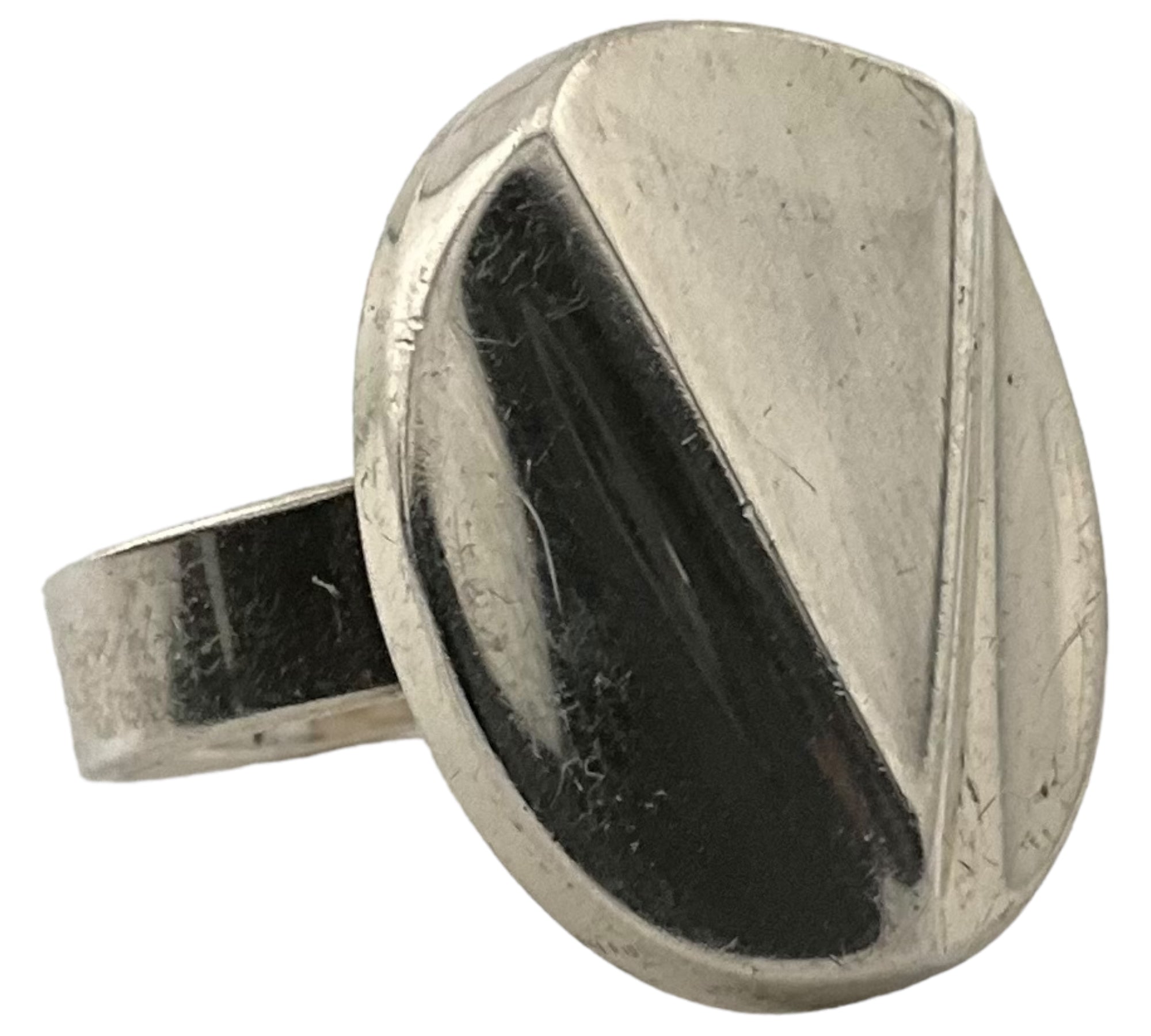 size 8-8.5 adjustable sterling silver modern stoneless ring