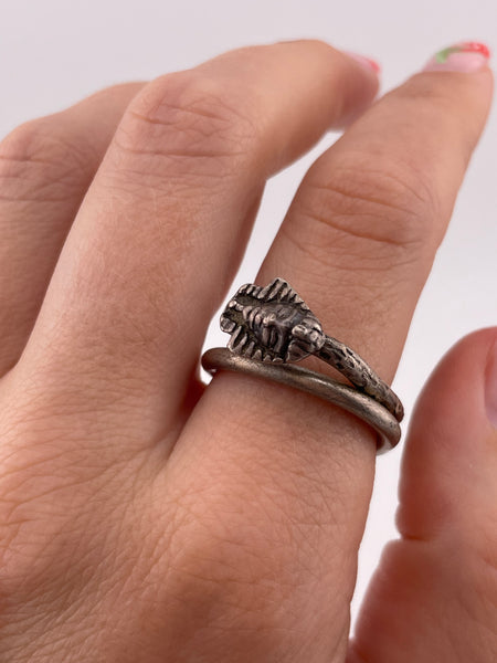 size 9.25 sterling silver King Tut ring **AS IS**