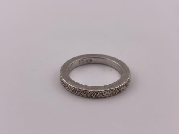 size 8.75 sterling silver textured stoneless band ring