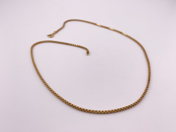 sterling silver gold plated 18" 1.64mm box chain necklace