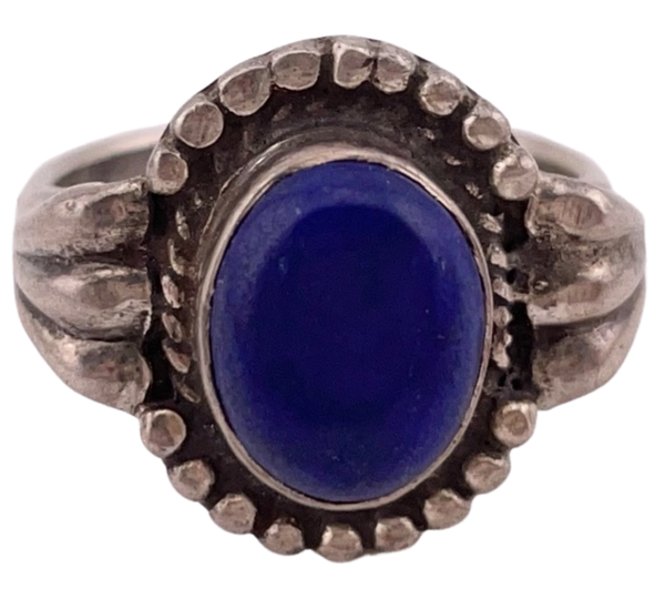 size 6.75 sterling silver lapis ring