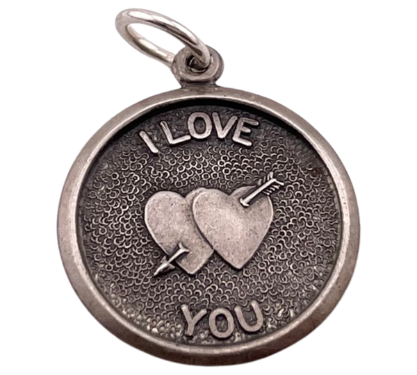 sterling silver 'I love you' pendant