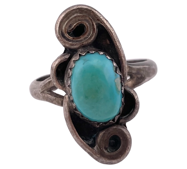 size 7.5 sterling silver turquoise ring