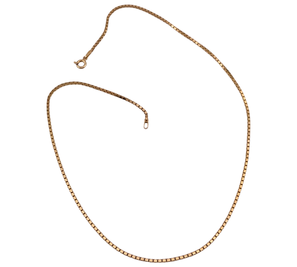 sterling silver gold plated 18" 1.64mm box chain necklace