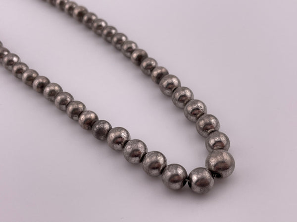 sterling silver 15" stoneless 'pearl' ball necklace