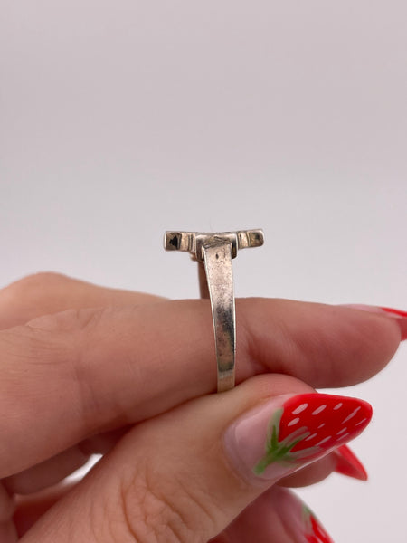 size 10 sterling silver stoneless cross ring