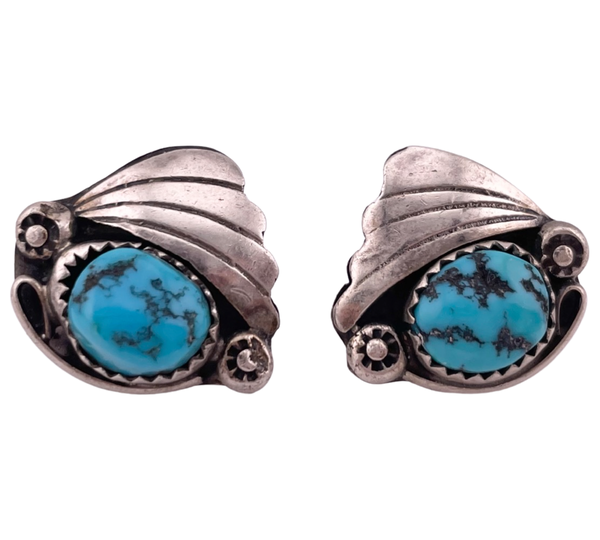sterling silver turquoise post earrings