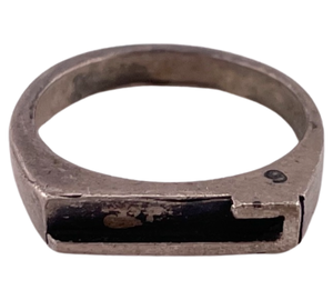 size 6.25 sterling silver 'L' initial letter ring
