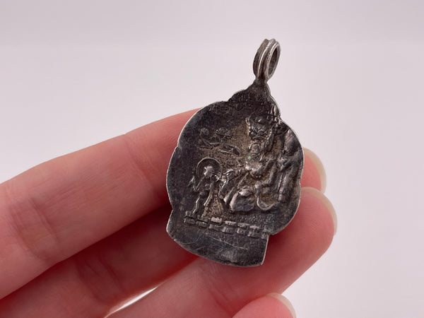 sterling silver Buddha head pendant
