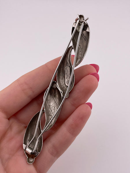 sterling silver stoneless hair barrette clip