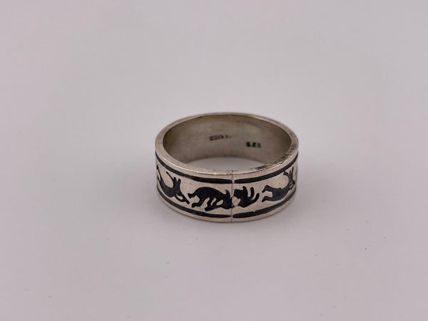 size 11.5 sterling silver Kokopelli band ring