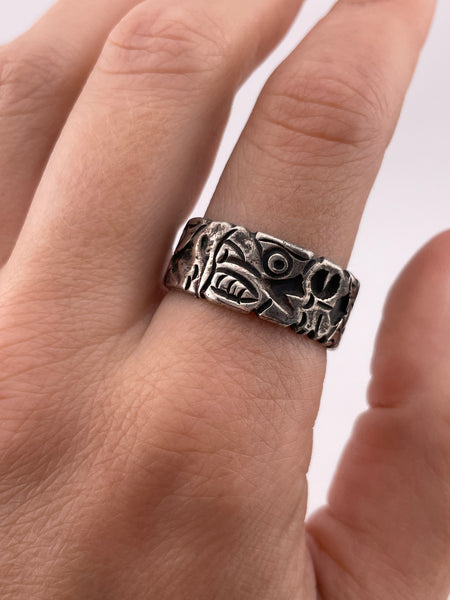 size 10 sterling silver creature band ring
