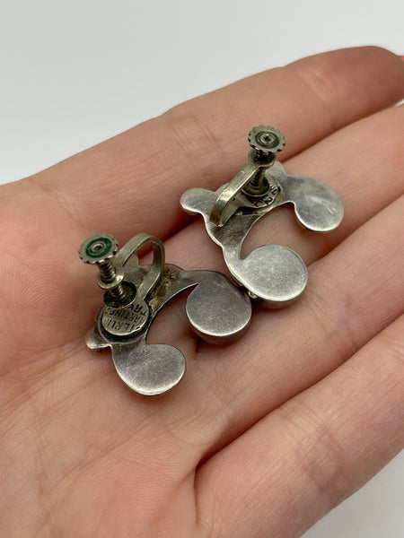 sterling silver Mexican amethyst screw-back earrings **non-sterling screw backs**