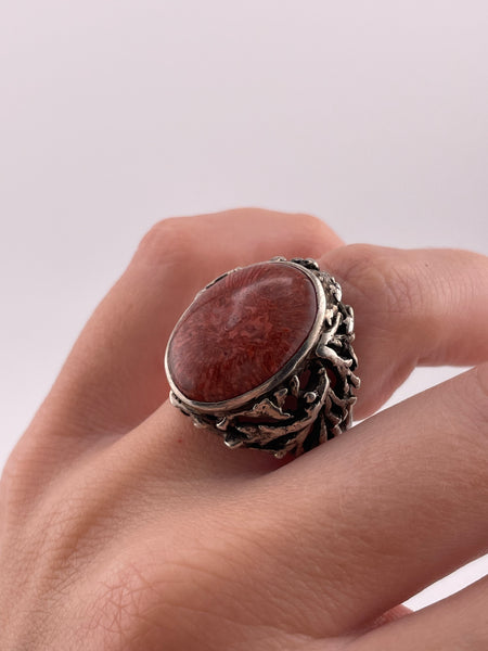 size 6.5 sterling silver agate ring