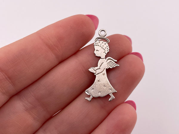 sterling silver angel pendant