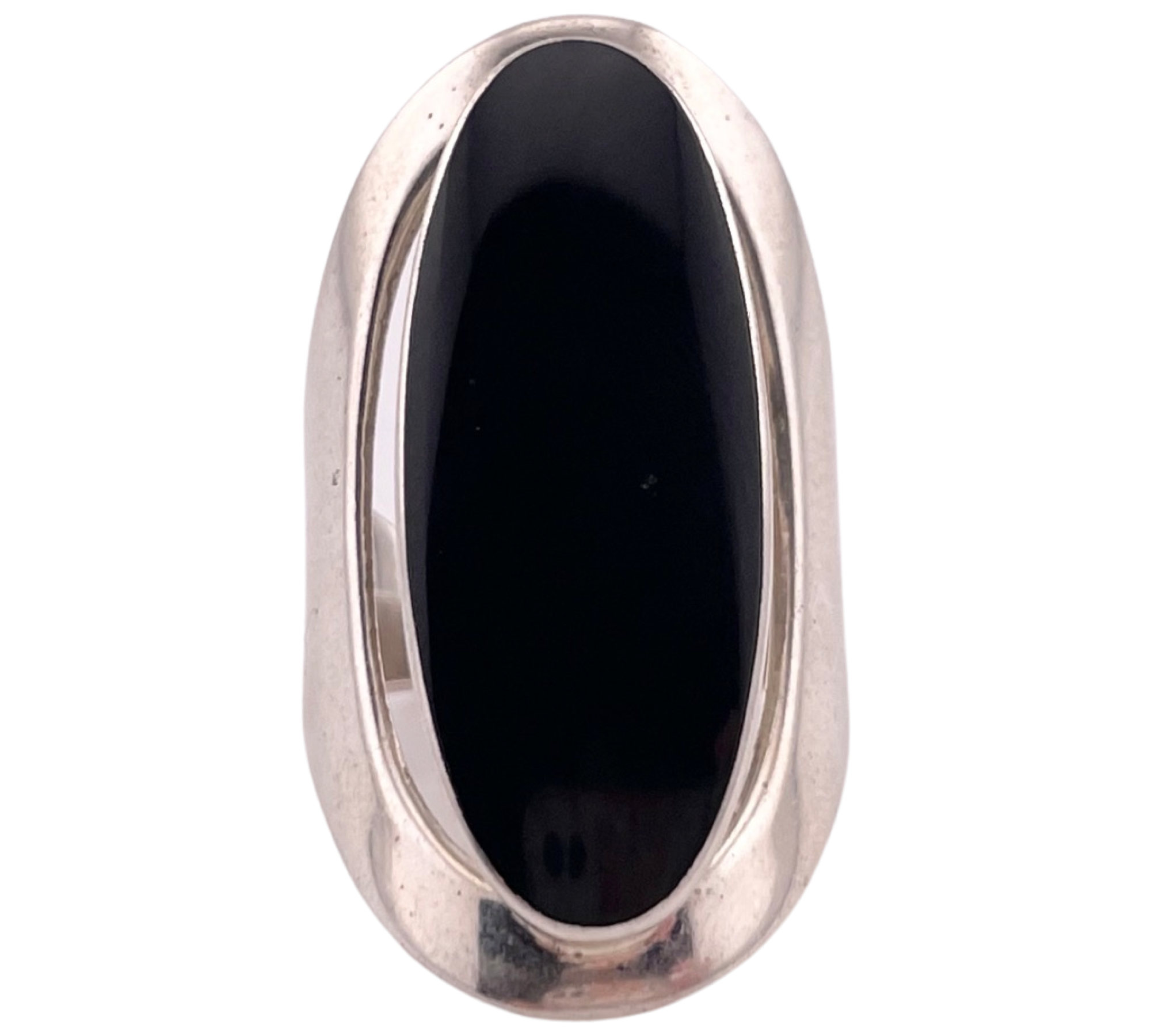 sterling silver synthetic onyx ring - choose size