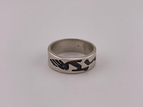 size 11.5 sterling silver Kokopelli band ring