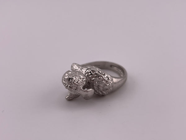 size 8.5 sterling silver poodle dog ring