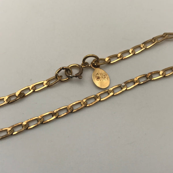 sterling silver 8" gold plated chain link bracelet ***AS IS***