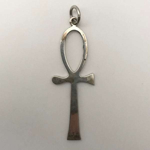 sterling silver ankh cross pendant