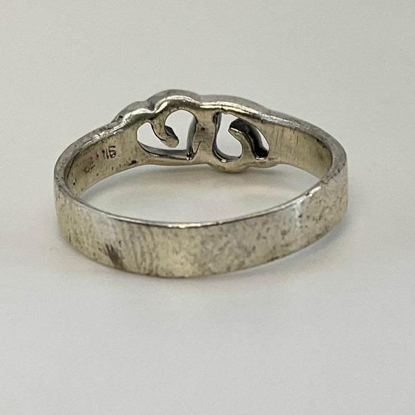 *select a size* NOS sterling silver double heart ring