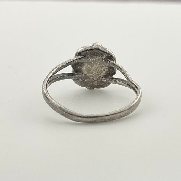 size 7.5 sterling silver crushed turquoise ring